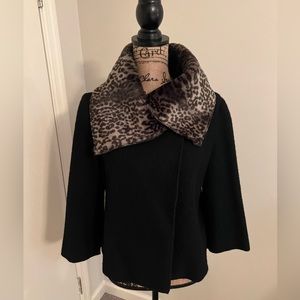 Peck & Peck Collection 100% Wool Jacket with Faux Fur Collar
